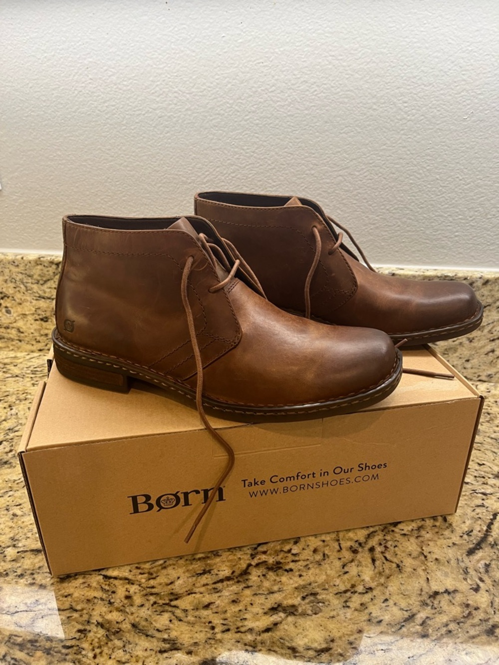 Born Men's Harrison Brown Leather Boots